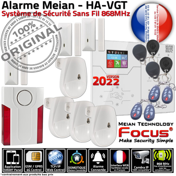 F4 PACK FOCUS HA-VGT Connecté Détecteur Garage 868MHz Magnétique Sécurité Appartement ORIGINAL Ouverture Système Mouvement Alarm