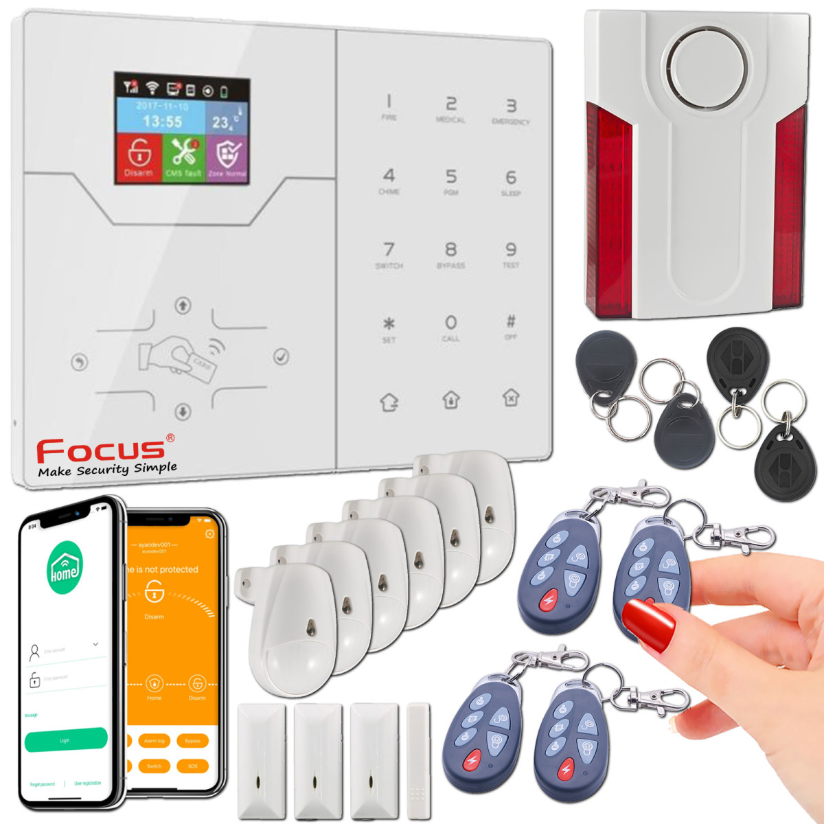 Détecteur D’ouverture Magnétique 868 MHz – Pour Garage, Porte Et Alarme Connectée
