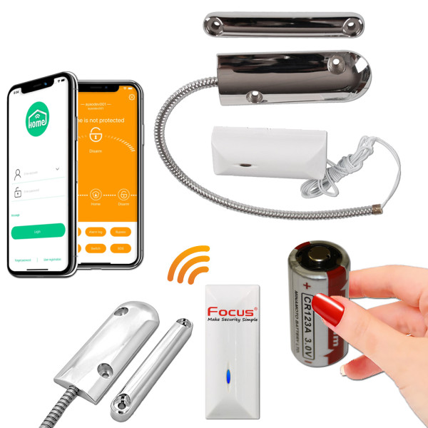 Verandas Coulissante Système Avertissement MD-212R Ouverture Connecté Détecteur Garage MHz 433 ORIGINAL Magnétique Porte Sécurit